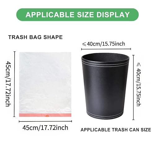 2 Gallon Small Trash-Bags Drawstring Bathroom - White Mini Garbage Bags 60 Count Plastic Unscented 7.5L Tiny Waste Basket Liners Kitchen Office Car Strong Thick Bulk Magesh thumbnail 2
