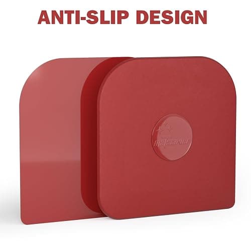 Pan Scraper, 5 Pcs Pot Scraper Plastic, Pot Scraper Non Scratch for Cast Iron, Pot and Pan Cleaning, Sturdy Scraper Kitchen Tool, Red thumbnail 2