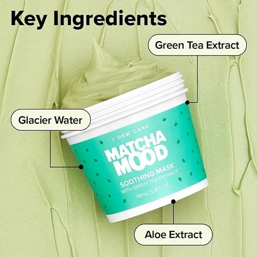 I DEW CARE Wash Off Face Mask Skincare Gift Set - Mini Scoops | Facial Masks, Matcha, Korean Skincare, Pore Cleansing Mask, Cruelty-Free, Travel Size, Mini Set, Stocking Stuffers, Teen Girl Gift Set thumbnail 8