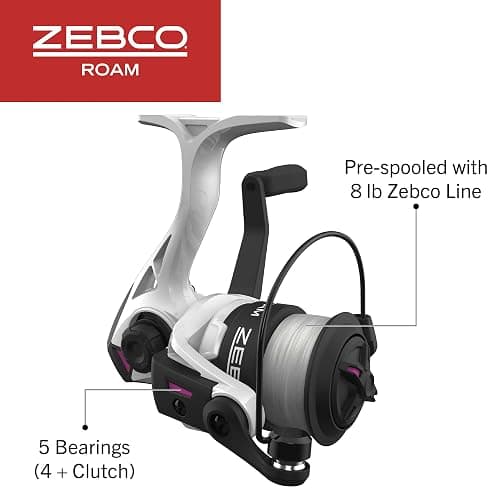 Zebco Roam Spinning Reel and Fishing Rod Combo, 6-Foot Fiberglass Fishing Pole, Split ComfortGrip Handle, Soft-Touch Handle Knob, Size 20 Reel, Changeable Right- or Left-Hand Retrieve thumbnail 5