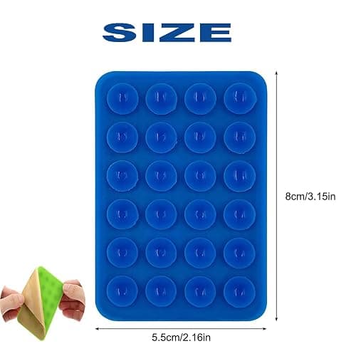 12 PCS Silicone Suction Phone Case Mount,Hands-Free Phone Accessories Holder,Silicon Phone Stand for Cell Phone,Durable Strong Grip Holder for Selfies and Videos. thumbnail 2