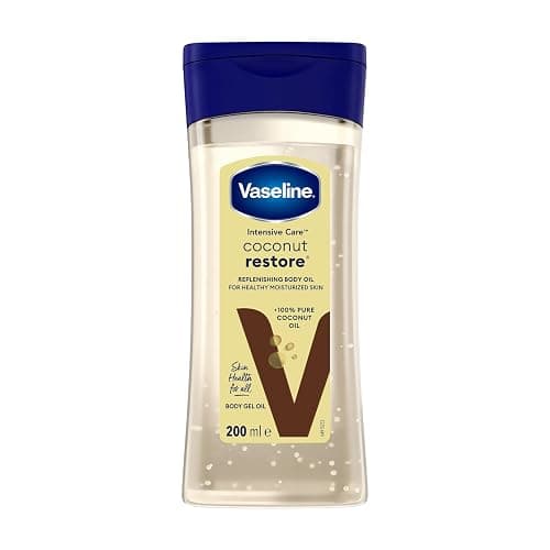 Vaseline Intensive Care Körperöl Coconut Restore für gesunde, mit Feuchtigkeit versorgte Haut. Regenerierendes Körpergelöl aus 100% reinem Kokosnussöl, (1 x 200ml) - Image 1