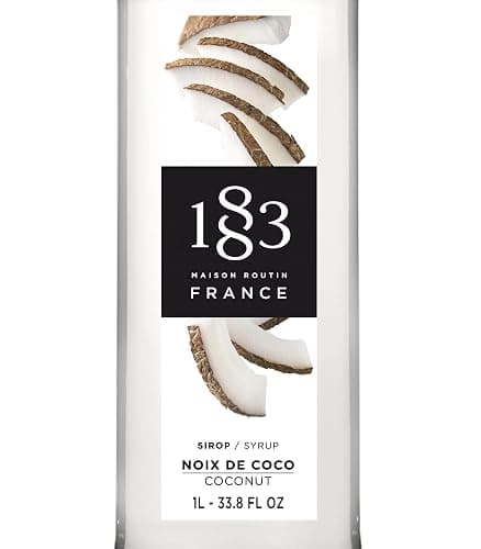 1883 Maison Routin Syrup for Drinks, Made In France (33.8 Fl Oz, Coconut Plastic) thumbnail 2
