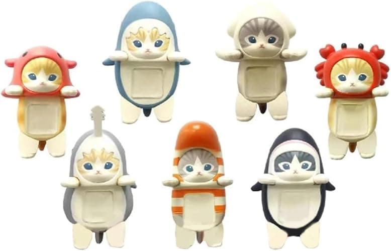 Cute Shark Cat Series Hippers Desktop/Phone/Mobile/Table/Cup/Mug Accessories - 1 Mini-Figure Out of 7 Unique Styles - Random Selection in a Sealed Bag with Box thumbnail 4