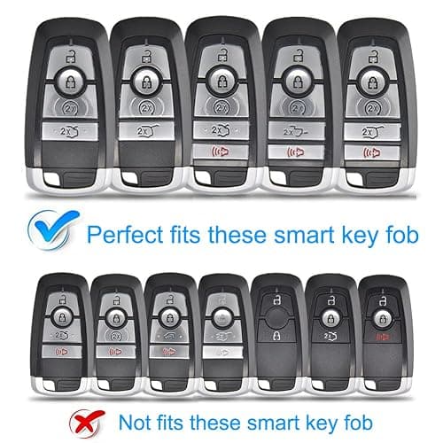 Key Fob Cover for Ford with Keychain Explorer Bronco Escape Edge Expedition Mustang F150 Lincoln ( Ivory) thumbnail 2