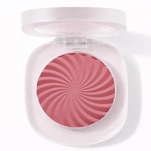 Blush for Cheeks, Strawberry Pink Matte Powder Blush Palette, Vegan,Cruelty-Free, High Pigment, Long Lasting, Buildable, Lightweight, Velvety Smooth, Natural-Looking Makeup, 0.1 Ounce PEARLESCENT PINK | Bright strawberry pink shade with a soft matte finish and buildable color - Image 1