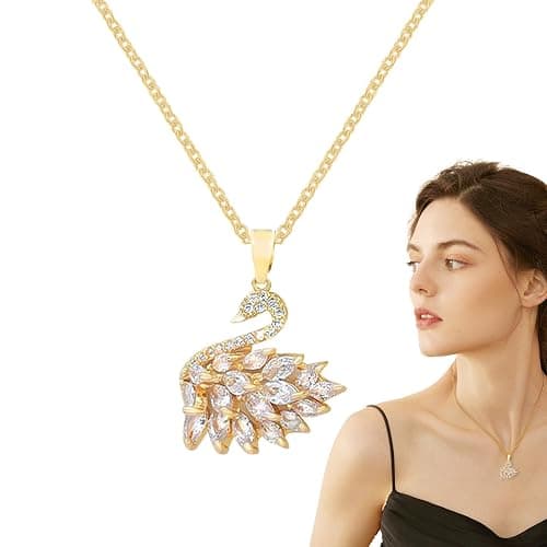 Swan Halskette für Vögel Schwan | Tierschmuck mit Schwanenanhänger Glänzend, Schwanenanhänger, Elegante verstellbare Halskette, verstellbare Schwanenhalskette, verstellbare Schwanenhalskette thumbnail 7