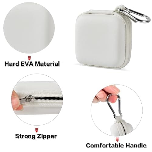 Chip Card Reader Scanner Case, Hard Carrying Bag Holder Fits Square A-SKU-0485 Contactless and Chip Reader with USB Charge Cable for EMV Chip Cards/Apple Pay/Android Pay/More - White by COMECASE thumbnail 3