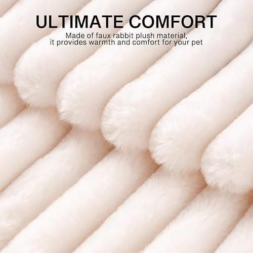 MEWOOFUN Cat Beds for Indoor Cats Washable, Dog Beds for Small Dogs Round Pet Bed for Puppy and Kitten (Beige, 61Lx61Wx23H cm) - Beige - 61x61x23cm thumbnail 3