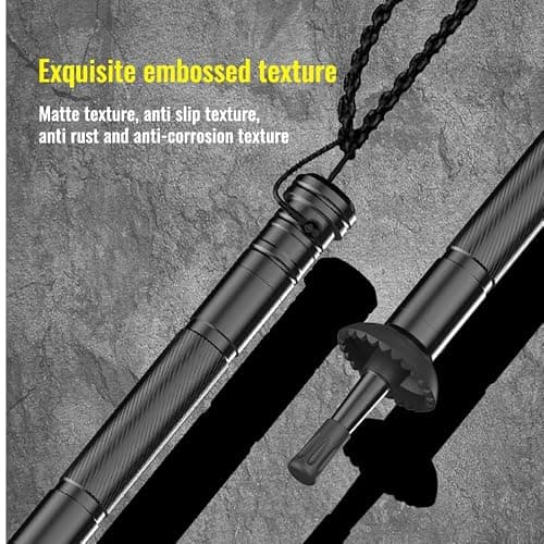 Sakerplus Collapsible Tactical Hiking Trekking Pole, Tactical Walking Stick, Survival Hiking Staff & Trekking Pole, Lightweight Aluminum Gear for Outdoor Adventures, Camping, Hunting thumbnail 5
