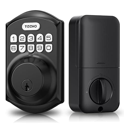 TEEHO TE001 Keyless Entry Door Lock with Keypad - Smart Deadbolt Lock for Front Door with 2 Keys - Auto Lock - Easy Installation - Matte Black - Image 1