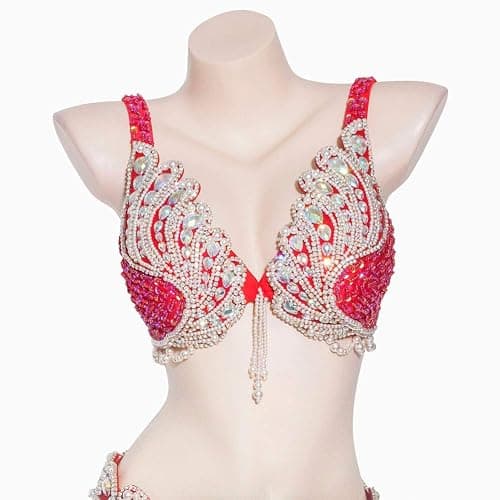 ROYAL SMEELA Belly Dancer Costumes for Women Belly Dance Bra and Belt Dancing Outfit Bellydance Costume Carnival Bra Belt thumbnail 4