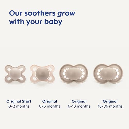 MAM Original Start Day & Night Soothers | 0-2 Months | 4 Pack | Includes 2X Glow in The Dark Dummies | Orthodontic Design | Baby Accessories | Pink (Various Designs) thumbnail 5