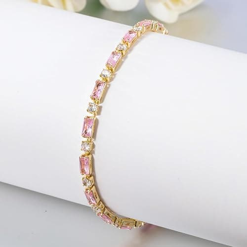 CiNily Adjustable Tennis Bracelets for Women Teen Cubic Zirconia Bracelet | 14K White Gold Plated, Rose Gold, Gold Plated, Hypoallergenic, Slider Bracelet Jewelry Gift thumbnail 4