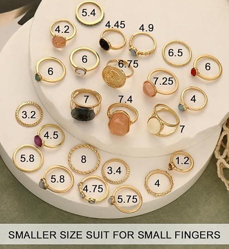 iF YOU 25 Pcs Gold Knuckle Ring Set for Women, Chunky Stackable Finger Midi Rings, Silver Simple Stacking Cute Rings Pack Trendy Stuff Jewelry Christmas Gift thumbnail 9