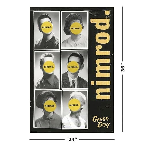 The Biggest 2000's Music Bands & Artists - Green Day - Music Poster (Nimrod - Album Cover) (Size: 24" x 36") thumbnail 2
