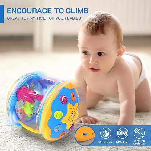 Baby Toys 6 to 12 Months - Musical Projector Rotating Light Up Toys, Tummy Time for Infant 12-18 Months, Learning Toy for Toddler 1 2 3 Years Old, Birthday Gifts for Boys Girls 0-3-6-9-12-18 Month thumbnail 6