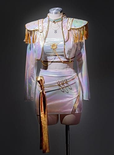 OSIAS Women Mira Cosplay Costume White Stage With Dazzling Laser Design thumbnail 4
