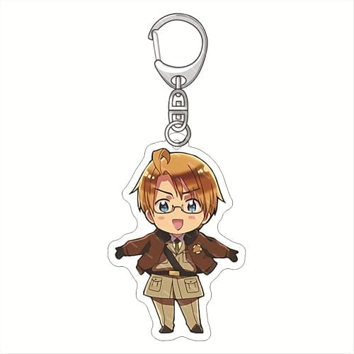 GO2COSY Set of 7 Anime Axis Powers Hetalia Acrylic Keychain Pendant Key Chain Style A thumbnail 2