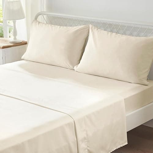 Zzlpp Queen Comforter Set 7 Pieces, Cream Tufted Bed in a Bag with Comforter and Sheets, All Season Boho Bedding Sets with 1 Comforter, 2 Pillow Shams, 2 Pillowcases, 1 Flat Sheet, 1 Fitted Sheet thumbnail 8