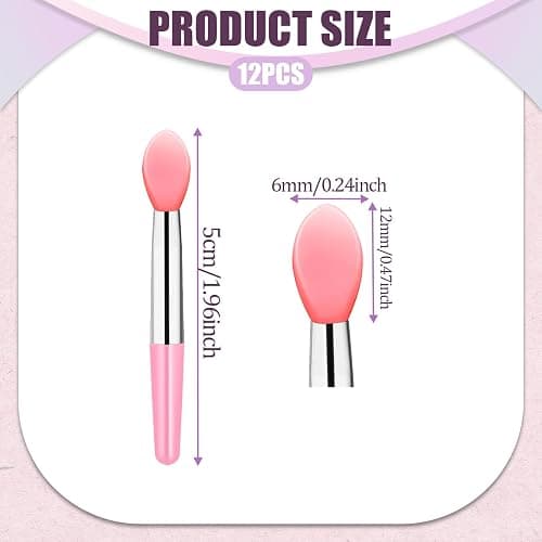 12Pcs Lip Mask Applicator Silicone LIp Applicator Makeup Beauty Lipstick Brushes Eyebrow Lipstick Brushes Applicator Cosmetic Brush Set for Lipstick Lip Gloss Lip Mask Eyeshadow thumbnail 2