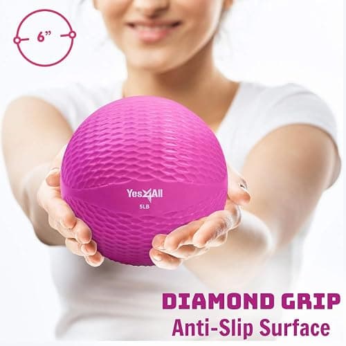 Yes4All Weighted Toning Balls for Exercise, Soft Medicine Balls for Exercise, Pilates, Yoga, Balance, Flexibility, 2-10lbs thumbnail 2