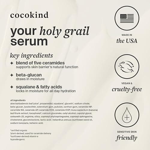 Cocokind Ceramide Barrier Serum, Hydrating Serum to Reduce Dryness, All Skin Types including Sensitive Skin, Fragrance Free, Cruelty Free, 1 fl oz (Trio Pack) thumbnail 7