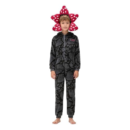 Unisex Demogorgon Onesie Pajamas Flannel One Piece Sleepwear Long Sleeve Hooded Pajama Pjs Adult Cosplay Sleepwear thumbnail 5