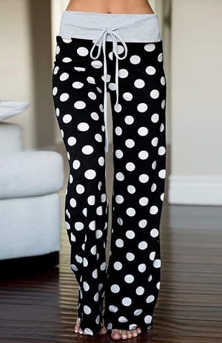 AMiERY Women's Comfy Casual Pajama Pants Floral Print Drawstring Palazzo Lounge Pants Wide Leg thumbnail 3