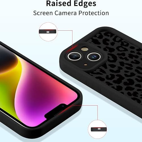 lioscre 2 Pack Cute Cheetah Print Phone Cases for iPhone 14 Case 6.1", Aesthetic Cool Leopard Pattern Design Cover Shockproof Soft Slim TPU Full Camera Lens Protective Funda for Women Girls thumbnail 7
