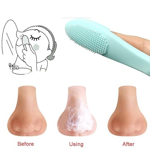 5-Pack Soft Silicone Manual Facial Cleansing Brushes, Face Scrubber Cleanser Brush for Gently and Effectively Cleaning, Removing Blackheads and Massaging thumbnail 3