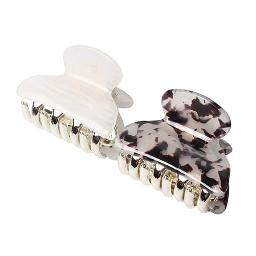 1.57 inch Small Acrylic Hair Claw Clips for Girls and Women Marbling Hair Clips,Plastic No-Slip Grip Jaw Hair Clip Hair Jaw Clamp,Pack of 12 thumbnail 6