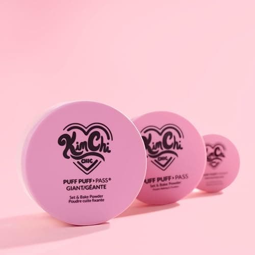 KimChi Chic Giant Puff Puff Pass Set & Bake Powder - Loose Setting Powder with Rice & Vitamin E, Finely Milled for All Day Wear, Translucent 80g - Translucent Giant thumbnail 8