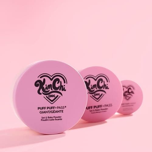 KimChi Chic Giant Puff Puff Pass Set & Bake Powder - Loose Setting Powder with Rice & Vitamin E, Finely Milled for All Day Wear, Translucent 80g - Translucent Giant thumbnail 8