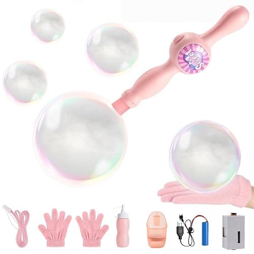 Elastic Bubble Fog Wand,Fog Bubble Machine,Bubble Machine,Fun Science Experiments, Kids Toys, Parent-Child Interaction (Pink) - Image 1