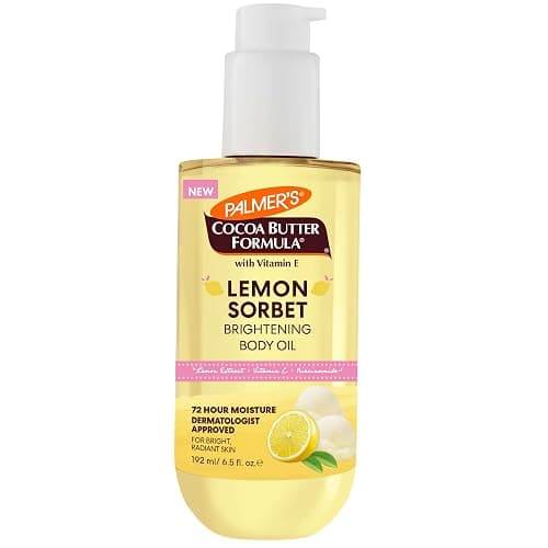 Palmer's Cocoa Butter Formula, Brightening Lemon Sorbet Body Oil (6.5 fl oz), Hydrating Oil with Lemon Extract, Vitamin C & E, 72-Hour Moisture, Citrus Creamy Fragrance, Dermatologist-Approved - Image 1