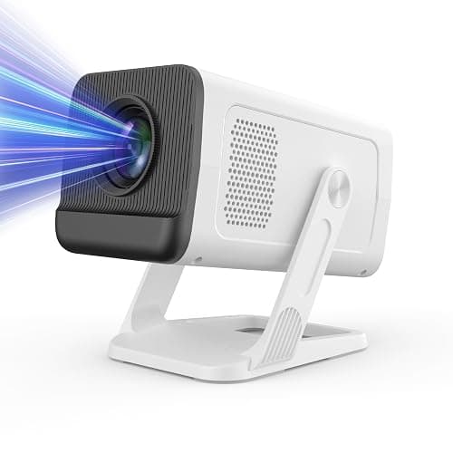Mini Projector with WIFI 6 and Bluetooth, Native 720P HD Supports 4K 1080P, Portable Projector with Auto Keystone, Movie Projector for Laptop, PC, Smartphone. - Image 1