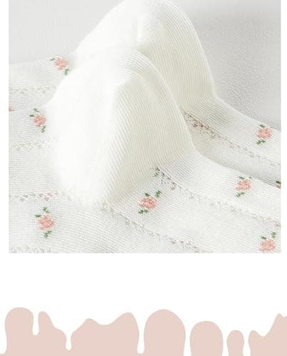 LOUIE SILNA Women Ankle Socks,Sports Breathable Fashion Lace Flash stitching flowers Frilly Ankle Socks thumbnail 9