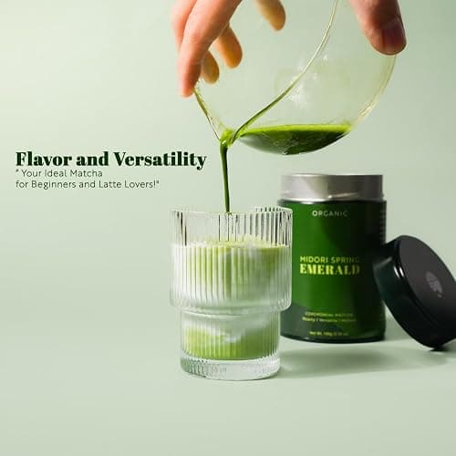 Midori Spring Emerald - Organic Ceremonial Matcha - Authentic Japanese, Organic, Kosher, Vegan 50g Bag thumbnail 2