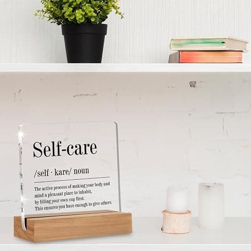 Spa Decor for Spa Room, Self Care Gifts for Women Men, Mental Health Gifts, Self Care Definition Massage Room Bathroom Decorative Signs Plaque thumbnail 2