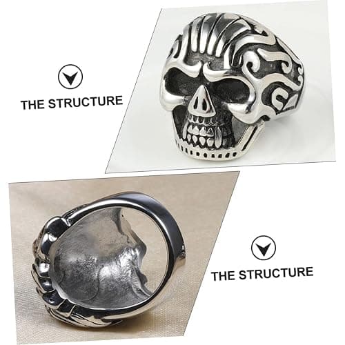 GALPADA Skull Ring for Men Gothic Style Fashion Finger Ring High-tech Titanium thumbnail 8