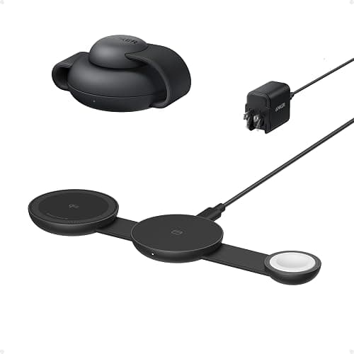 Anker MagSafe Compatible MagGo UFO 3-in-1 Charger, iPhone 17 Wireless Charging Station, 15W Qi2 Certified, Foldable Travel Charging Pad, for iPhone 17/16/15/14, AirPods, Apple Watch (Not a Power Bank) - Image 1