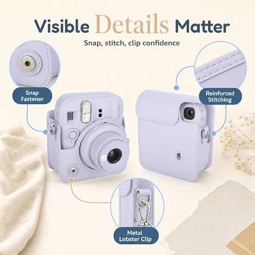 Fujifilm Instax Mini 13 Instant Camera Dreamy Purple + MiniMate Accessory Bundle with Custom Case + Fuji Instax Film Value Pack (40 Sheets) & Photo Album thumbnail 7