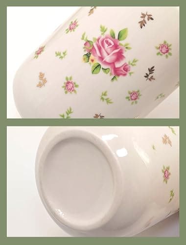Pecfamly Vintage Floral Decorative Hand Soap Dispenser, Vintage Floral Botanical French Country Shabby Chic Victorian Aesthetic Bathroom Room Home Kitchen Decor thumbnail 6