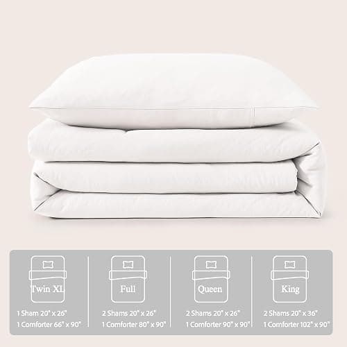 WRENSONGE Twin/Twin XL Comforter Set for Girls Boys Teens, 1 White Comforter & 1 Pillow Sham, Soft Lightweight Kids Comforter Sets for All Seasons Dorm Bedding thumbnail 7