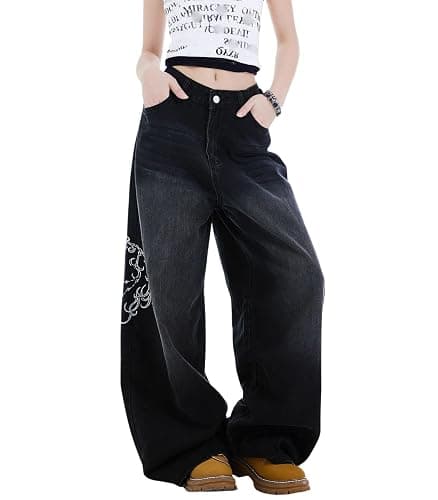 BeRamg Baggy Jeans for Woman Men High Waisted Barrel Leg Jeans Trendy Boyfriend Denim Pants Vintage Streetwear Clothes thumbnail 2