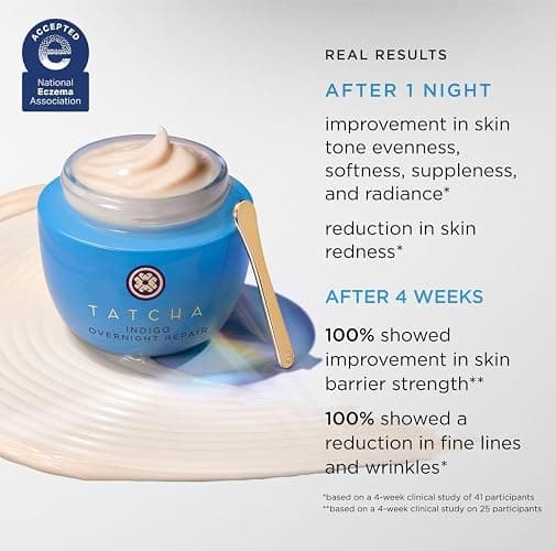 TATCHA Indigo Overnight Repair | Face Cream & Serum Treatment, Fragrance Free Night Cream, 50 ml | 1.7 oz thumbnail 2