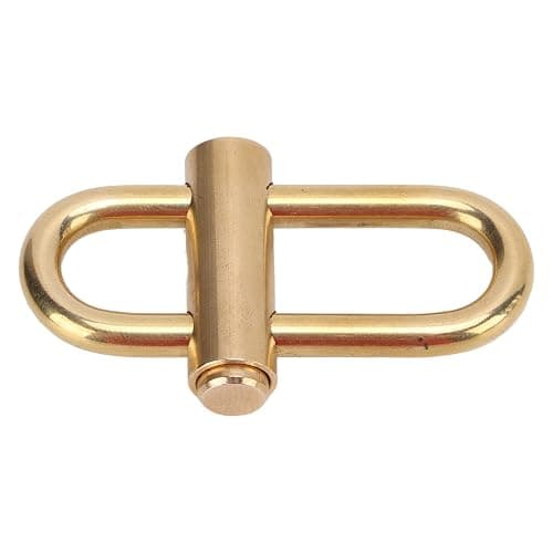 SNOQ Brass Lock Clip Key Holder, Slide Locking Carabiner Oval Durable Wear Resistant Elegant for Hiking, SNOQrBOOiS6 thumbnail 6