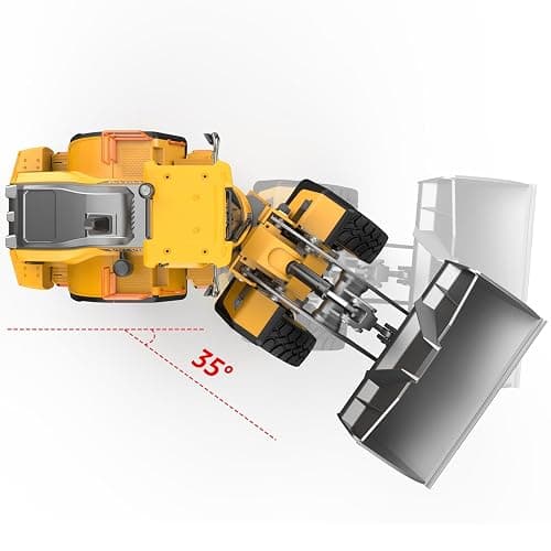 DOUBLE E Hobby Volvo L260H Remote Control Wheel Loader - 1:16 Alloy 4WD RC Construction Toy with 780ML Screw-Drive Bucket & Simulation Sound/Lights thumbnail 9