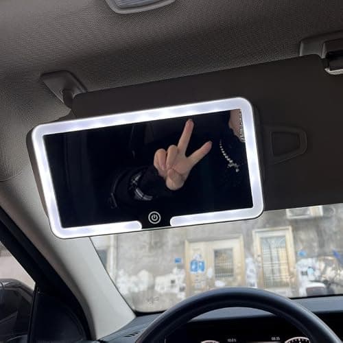 Car LED Makeup Mirror Sun Visor, Portable High-Definition Clear-View Car Mirror, 1 Count Car Accessory for Easy Application thumbnail 2